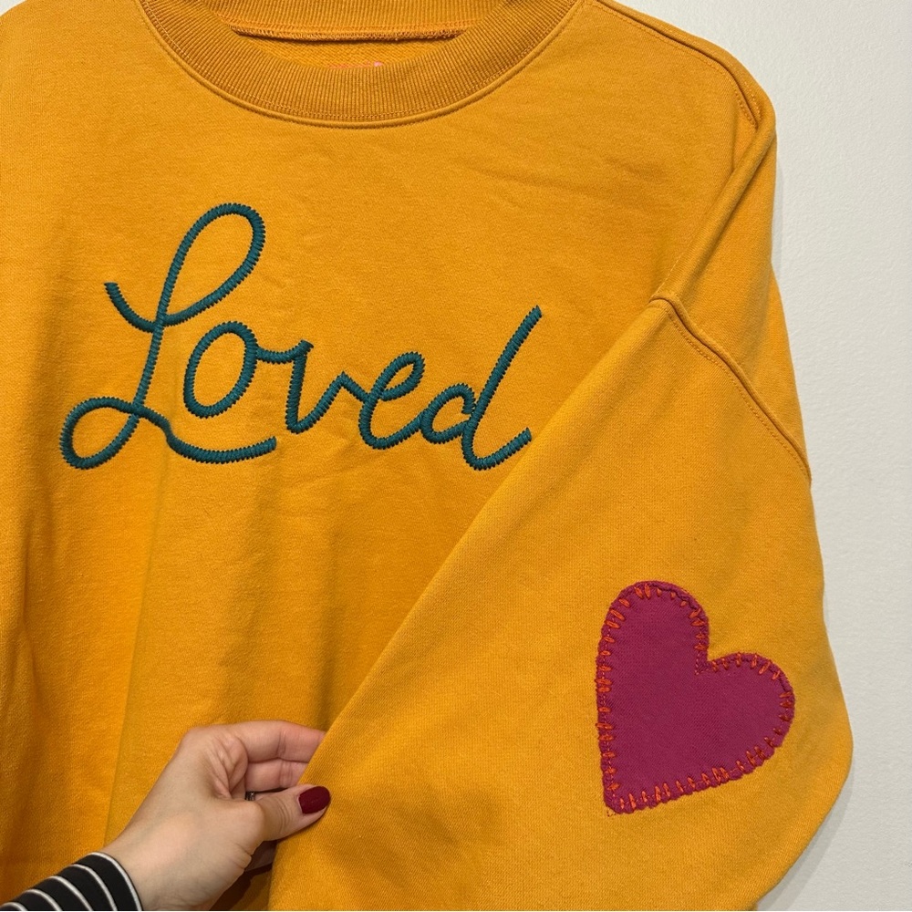 Natural Life "Loved" Crew Neck Sweatshirt Large - Picture 5 of 5